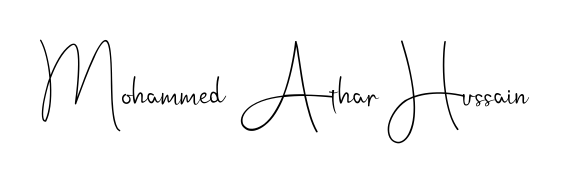 Make your name Mohammed Athar Hussain memorable on every contract using Andilay-7BmLP autograph style. Instant transparent background export available. Mohammed Athar Hussain signature style 4 images and pictures png