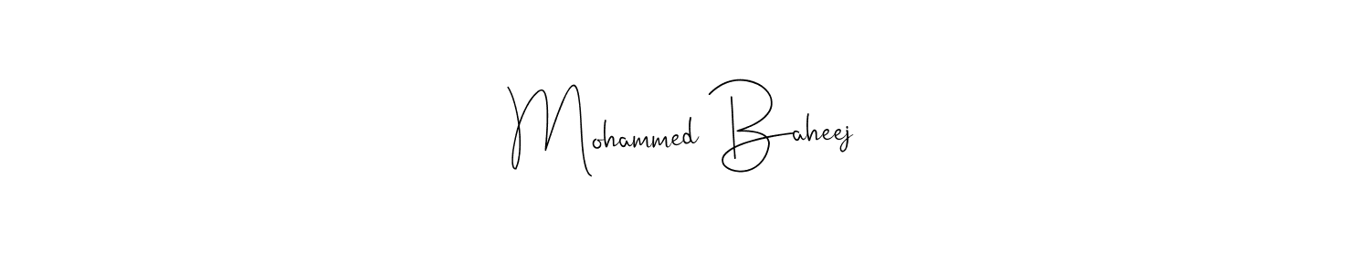 Here are the top 10 professional signature styles for the name Mohammed Baheej. These are the best autograph styles you can use for your name. Mohammed Baheej signature style 4 images and pictures png