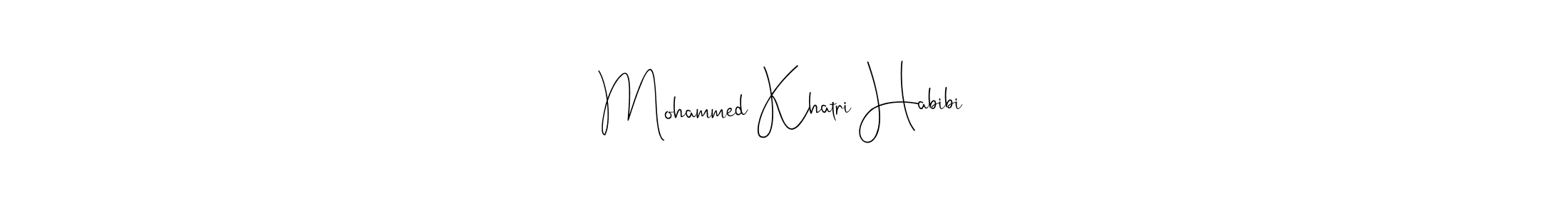 Similarly Andilay-7BmLP is the best handwritten signature design. Signature creator online .You can use it as an online autograph creator for name Mohammed Khatri Habibi. Mohammed Khatri Habibi signature style 4 images and pictures png
