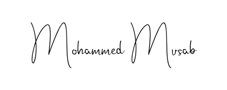 The Andilay-7BmLP lettering style adds unique flourish to name Mohammed Musab. Stand out with a custom digital autograph made in seconds. Mohammed Musab signature style 4 images and pictures png