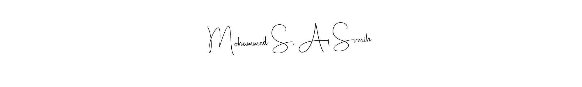 How to make Mohammed S. Al Sumih name signature. Use Andilay-7BmLP style for creating short signs online. This is the latest handwritten sign. Mohammed S. Al Sumih signature style 4 images and pictures png