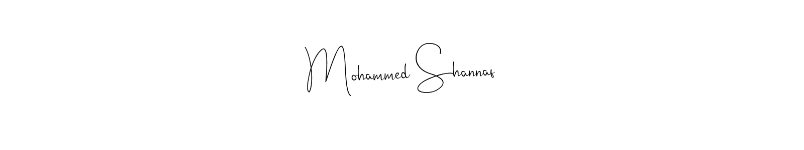 How to make Mohammed Shannaf name signature. Use Andilay-7BmLP style for creating short signs online. This is the latest handwritten sign. Mohammed Shannaf signature style 4 images and pictures png