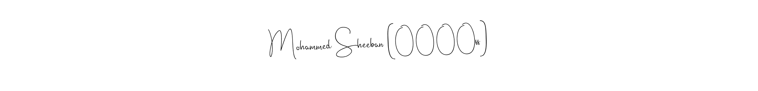 How to make Mohammed Sheeban [0000ff] name signature. Use Andilay-7BmLP style for creating short signs online. This is the latest handwritten sign. Mohammed Sheeban [0000ff] signature style 4 images and pictures png