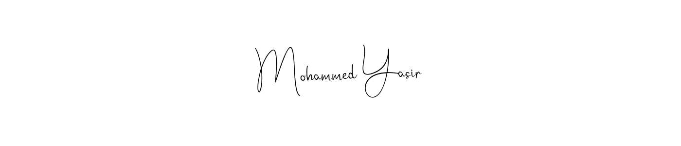 How to make Mohammed Yasir name signature. Use Andilay-7BmLP style for creating short signs online. This is the latest handwritten sign. Mohammed Yasir signature style 4 images and pictures png