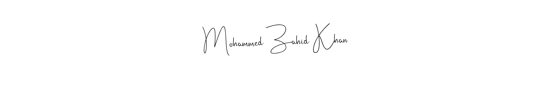 Also You can easily find your signature by using the search form. We will create Mohammed Zahid Khan name handwritten signature images for you free of cost using Andilay-7BmLP sign style. Mohammed Zahid Khan signature style 4 images and pictures png