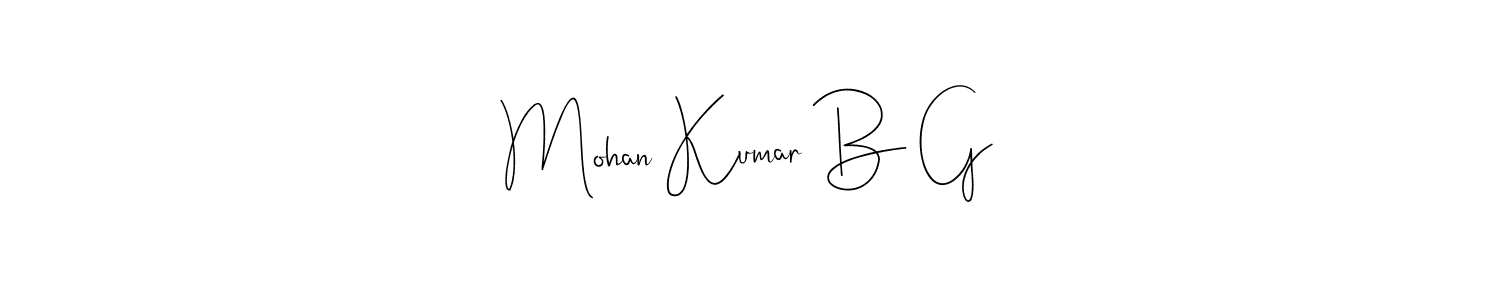 Make a beautiful signature design for name Mohan Kumar B G. Use this online signature maker to create a handwritten signature for free. Mohan Kumar B G signature style 4 images and pictures png
