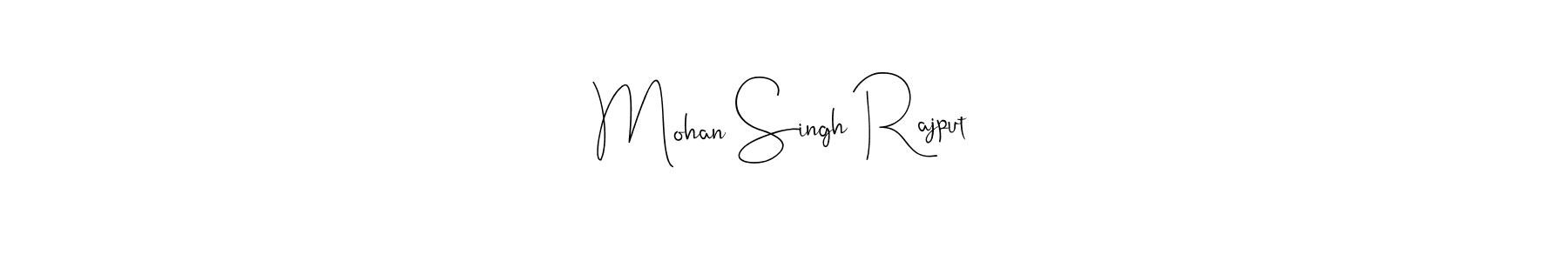 You should practise on your own different ways (Andilay-7BmLP) to write your name (Mohan Singh Rajput) in signature. don't let someone else do it for you. Mohan Singh Rajput signature style 4 images and pictures png