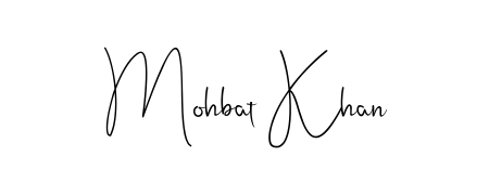Enhance your business communications with Mohbat Khan signature in Andilay-7BmLP lettering. Clean, modern, and universally compatible. Mohbat Khan signature style 4 images and pictures png