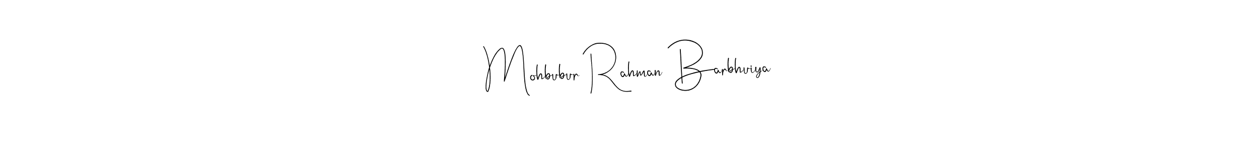 Once you've used our free online signature maker to create your best signature Andilay-7BmLP style, it's time to enjoy all of the benefits that Mohbubur Rahman Barbhuiya name signing documents. Mohbubur Rahman Barbhuiya signature style 4 images and pictures png