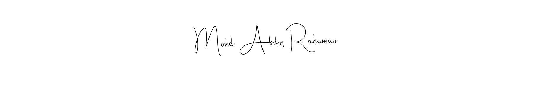 The best way (Andilay-7BmLP) to make a short signature is to pick only two or three words in your name. The name Mohd Abdul Rahaman include a total of six letters. For converting this name. Mohd Abdul Rahaman signature style 4 images and pictures png
