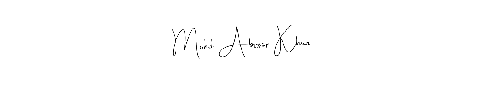 Also we have Mohd Abuzar Khan name is the best signature style. Create professional handwritten signature collection using Andilay-7BmLP autograph style. Mohd Abuzar Khan signature style 4 images and pictures png