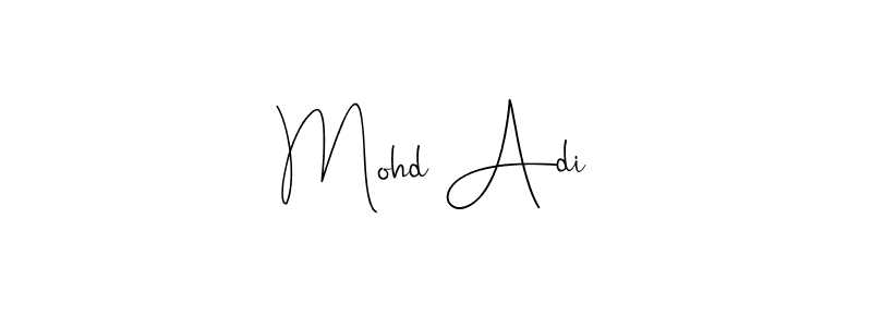 Make a beautiful signature design for name Mohd Adi. Use this online signature maker to create a handwritten signature for free. Mohd Adi signature style 4 images and pictures png