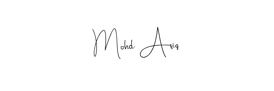 How to make Mohd Afiq name signature. Use Andilay-7BmLP style for creating short signs online. This is the latest handwritten sign. Mohd Afiq signature style 4 images and pictures png