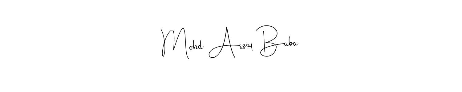 Design your own signature with our free online signature maker. With this signature software, you can create a handwritten (Andilay-7BmLP) signature for name Mohd Afzal Baba. Mohd Afzal Baba signature style 4 images and pictures png