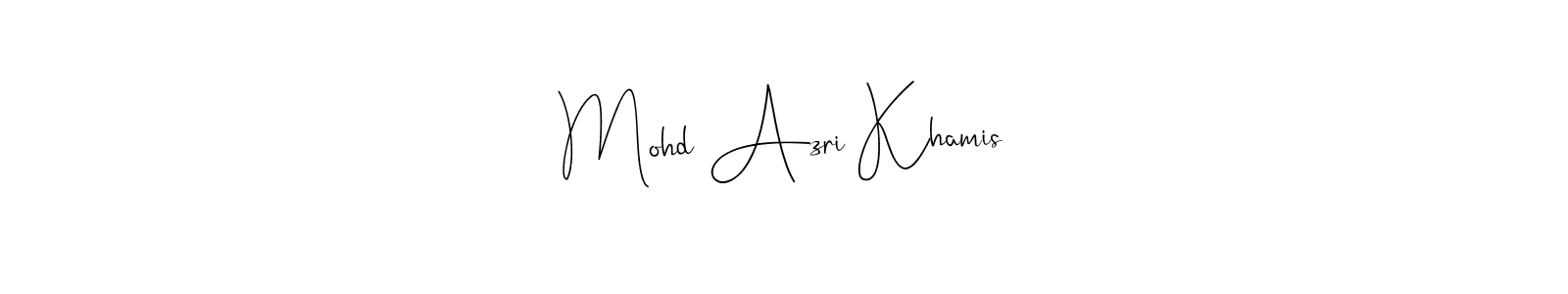 Use a signature maker to create a handwritten signature online. With this signature software, you can design (Andilay-7BmLP) your own signature for name Mohd Azri Khamis. Mohd Azri Khamis signature style 4 images and pictures png