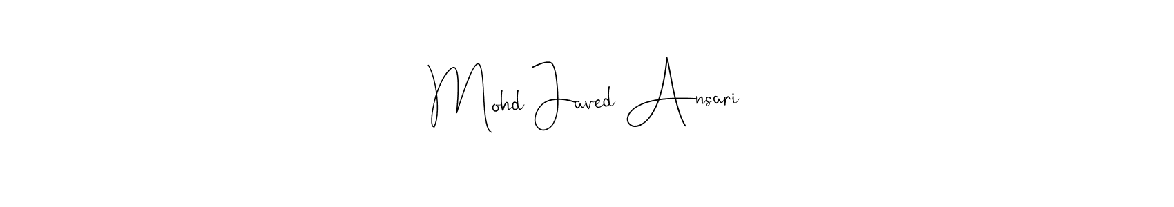 This is the best signature style for the Mohd Javed Ansari name. Also you like these signature font (Andilay-7BmLP). Mix name signature. Mohd Javed Ansari signature style 4 images and pictures png