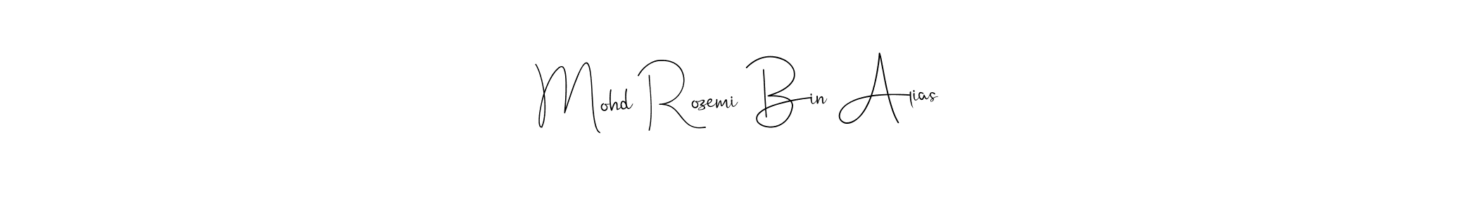 You should practise on your own different ways (Andilay-7BmLP) to write your name (Mohd Rozemi Bin Alias) in signature. don't let someone else do it for you. Mohd Rozemi Bin Alias signature style 4 images and pictures png