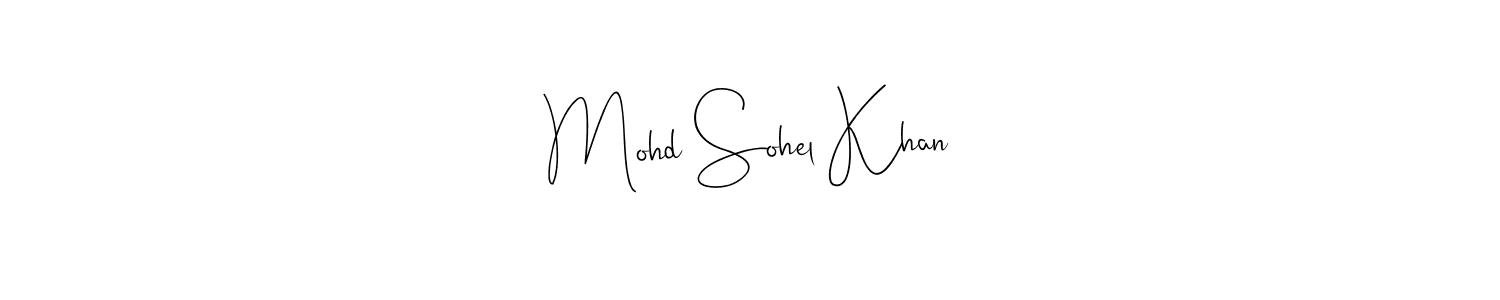 You should practise on your own different ways (Andilay-7BmLP) to write your name (Mohd Sohel Khan) in signature. don't let someone else do it for you. Mohd Sohel Khan signature style 4 images and pictures png