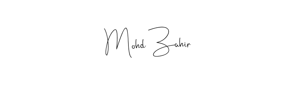 Use a signature maker to create a handwritten signature online. With this signature software, you can design (Andilay-7BmLP) your own signature for name Mohd Zahir. Mohd Zahir signature style 4 images and pictures png
