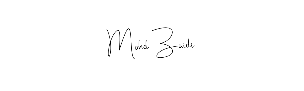 Design your own signature with our free online signature maker. With this signature software, you can create a handwritten (Andilay-7BmLP) signature for name Mohd Zaidi. Mohd Zaidi signature style 4 images and pictures png