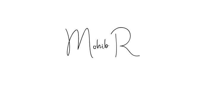 Make a beautiful signature design for name Mohib R. Use this online signature maker to create a handwritten signature for free. Mohib R signature style 4 images and pictures png