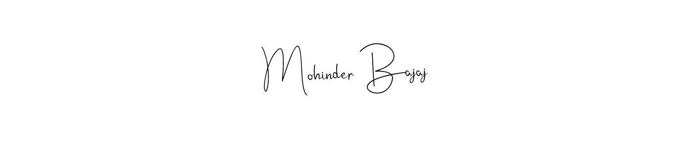 Design your own signature with our free online signature maker. With this signature software, you can create a handwritten (Andilay-7BmLP) signature for name Mohinder Bajaj. Mohinder Bajaj signature style 4 images and pictures png