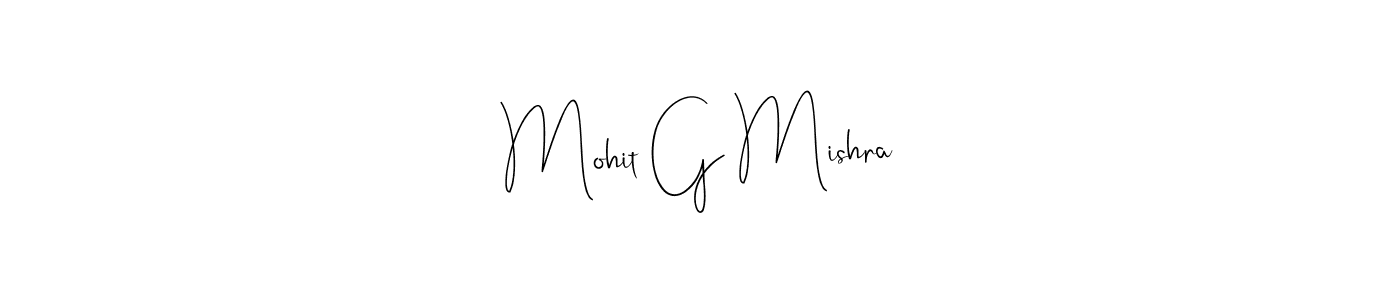 The best way (Andilay-7BmLP) to make a short signature is to pick only two or three words in your name. The name Mohit G Mishra include a total of six letters. For converting this name. Mohit G Mishra signature style 4 images and pictures png