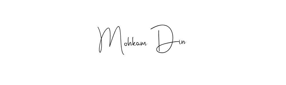 Use a signature maker to create a handwritten signature online. With this signature software, you can design (Andilay-7BmLP) your own signature for name Mohkam Din. Mohkam Din signature style 4 images and pictures png