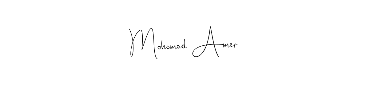 Also You can easily find your signature by using the search form. We will create Mohomad Amer name handwritten signature images for you free of cost using Andilay-7BmLP sign style. Mohomad Amer signature style 4 images and pictures png