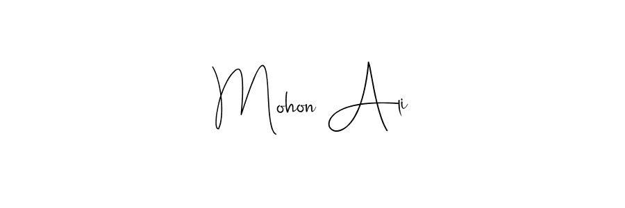 if you are searching for the best signature style for your name Mohon Ali. so please give up your signature search. here we have designed multiple signature styles  using Andilay-7BmLP. Mohon Ali signature style 4 images and pictures png