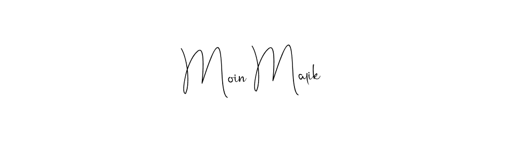 How to make Moin Malik name signature. Use Andilay-7BmLP style for creating short signs online. This is the latest handwritten sign. Moin Malik signature style 4 images and pictures png