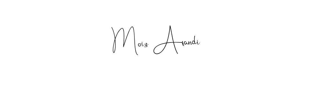 The best way (Andilay-7BmLP) to make a short signature is to pick only two or three words in your name. The name Moiz Afandi include a total of six letters. For converting this name. Moiz Afandi signature style 4 images and pictures png