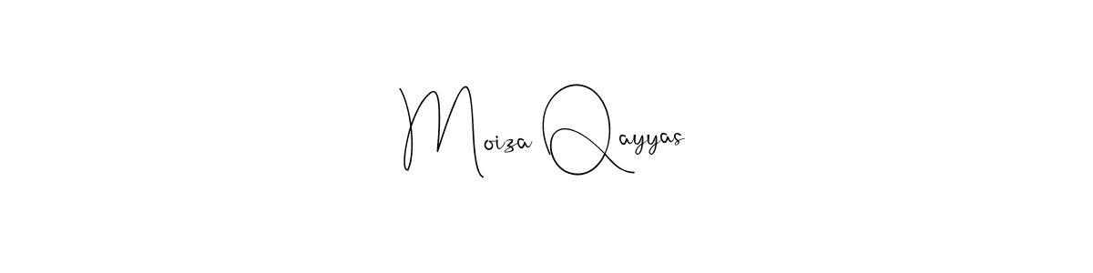 The best way (Andilay-7BmLP) to make a short signature is to pick only two or three words in your name. The name Moiza Qayyas include a total of six letters. For converting this name. Moiza Qayyas signature style 4 images and pictures png