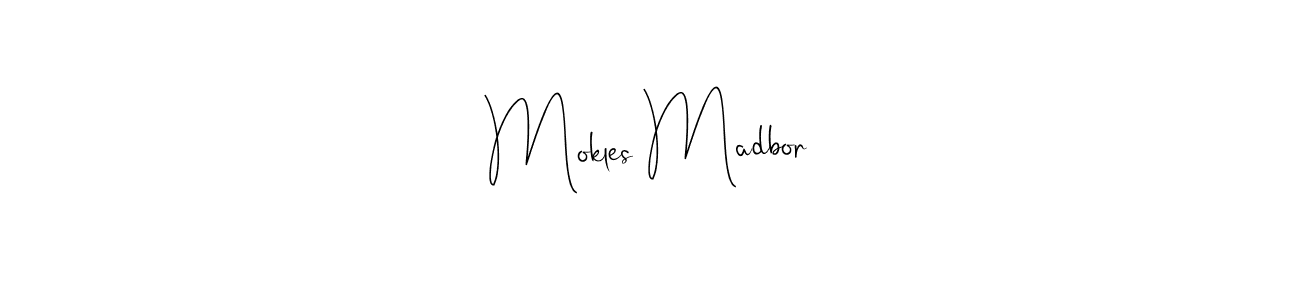 Also You can easily find your signature by using the search form. We will create Mokles Madbor name handwritten signature images for you free of cost using Andilay-7BmLP sign style. Mokles Madbor signature style 4 images and pictures png