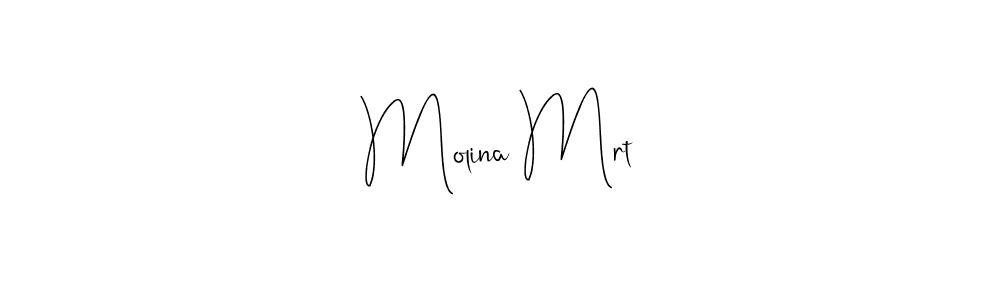 Use a signature maker to create a handwritten signature online. With this signature software, you can design (Andilay-7BmLP) your own signature for name Molina Mrt. Molina Mrt signature style 4 images and pictures png