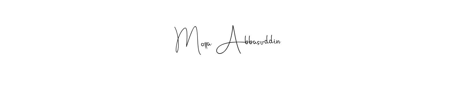 The best way (Andilay-7BmLP) to make a short signature is to pick only two or three words in your name. The name Molla Abbasuddin include a total of six letters. For converting this name. Molla Abbasuddin signature style 4 images and pictures png