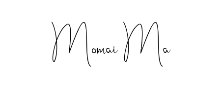 Get inspired by this graceful Andilay-7BmLP signature style for name Momai Ma. Smooth loops and balanced proportions for everyday use. Momai Ma signature style 4 images and pictures png