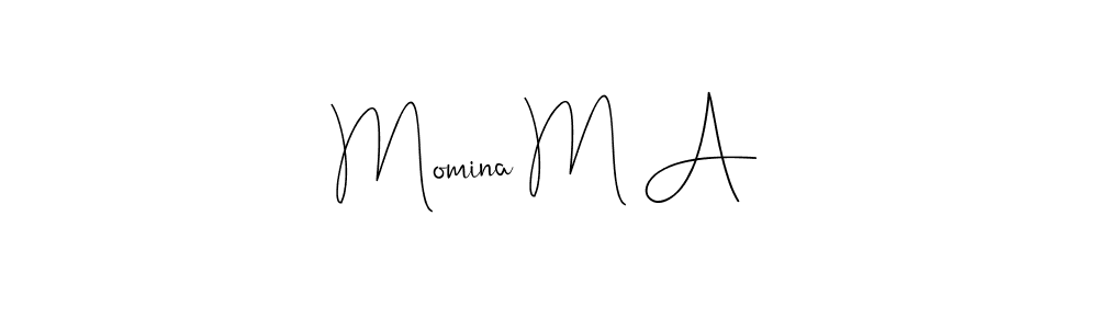 Once you've used our free online signature maker to create your best signature Andilay-7BmLP style, it's time to enjoy all of the benefits that Momina M A name signing documents. Momina M A signature style 4 images and pictures png