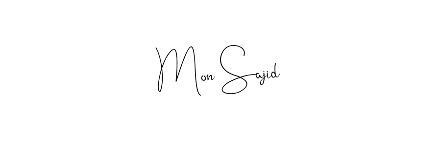 Make a beautiful signature design for name Mon Sajid. With this signature (Andilay-7BmLP) style, you can create a handwritten signature for free. Mon Sajid signature style 4 images and pictures png