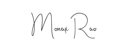 A stylish, flowing autograph style designed for name Monali Rao using Andilay-7BmLP typography. Perfect for digital creative projects. Monali Rao signature style 4 images and pictures png