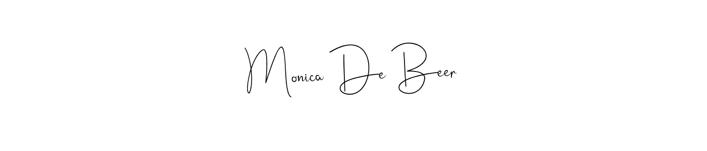 You can use this online signature creator to create a handwritten signature for the name Monica De Beer. This is the best online autograph maker. Monica De Beer signature style 4 images and pictures png