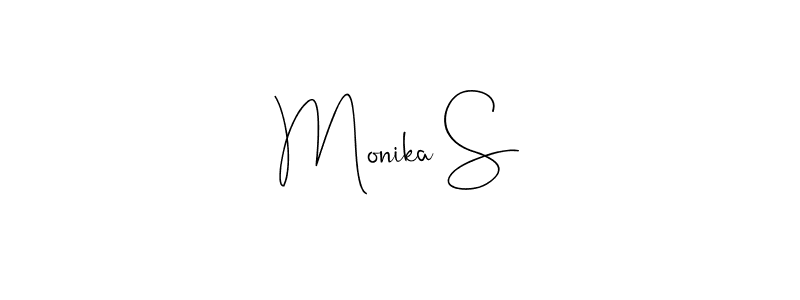Monika S stylish signature style. Best Handwritten Sign (Andilay-7BmLP) for my name. Handwritten Signature Collection Ideas for my name Monika S. Monika S signature style 4 images and pictures png