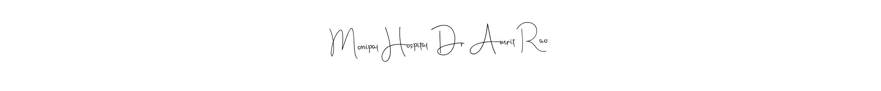 Similarly Andilay-7BmLP is the best handwritten signature design. Signature creator online .You can use it as an online autograph creator for name Monipal Hospital Dr Amrit Rao. Monipal Hospital Dr Amrit Rao signature style 4 images and pictures png