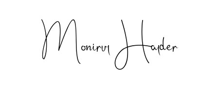 The Andilay-7BmLP handwriting style adds charm and authenticity to name Monirul Halder. A wonderful choice for personal thank-you notes. Monirul Halder signature style 4 images and pictures png
