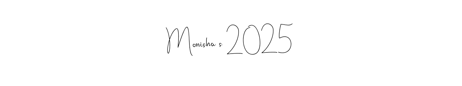 Also You can easily find your signature by using the search form. We will create Monisha’s 2025 name handwritten signature images for you free of cost using Andilay-7BmLP sign style. Monisha’s 2025 signature style 4 images and pictures png