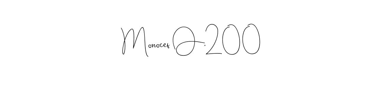 Use a signature maker to create a handwritten signature online. With this signature software, you can design (Andilay-7BmLP) your own signature for name Monocef O,200. Monocef O,200 signature style 4 images and pictures png