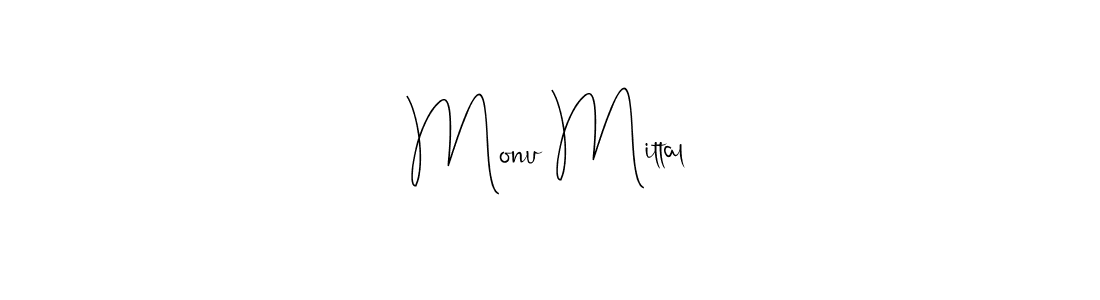 How to make Monu Mittal signature? Andilay-7BmLP is a professional autograph style. Create handwritten signature for Monu Mittal name. Monu Mittal signature style 4 images and pictures png