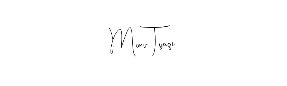 It looks lik you need a new signature style for name Monu Tyagi. Design unique handwritten (Andilay-7BmLP) signature with our free signature maker in just a few clicks. Monu Tyagi signature style 4 images and pictures png