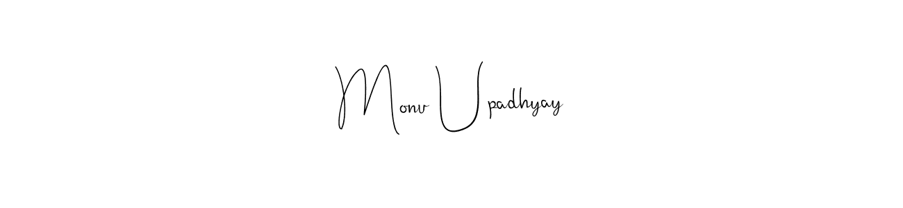 Also You can easily find your signature by using the search form. We will create Monu Upadhyay name handwritten signature images for you free of cost using Andilay-7BmLP sign style. Monu Upadhyay signature style 4 images and pictures png