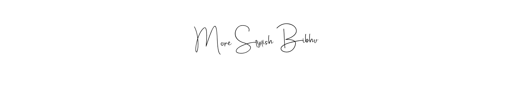 Use a signature maker to create a handwritten signature online. With this signature software, you can design (Andilay-7BmLP) your own signature for name More Stylish Bibhu. More Stylish Bibhu signature style 4 images and pictures png